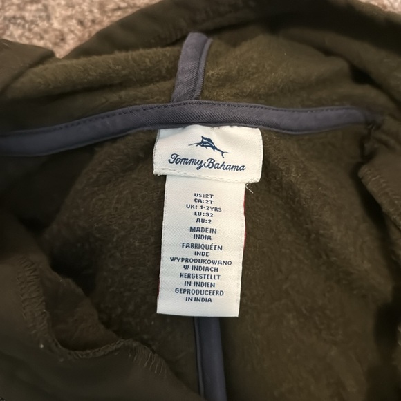2T Tommy Bahama dinosaur zip up sweatshirt - Picture 3 of 3